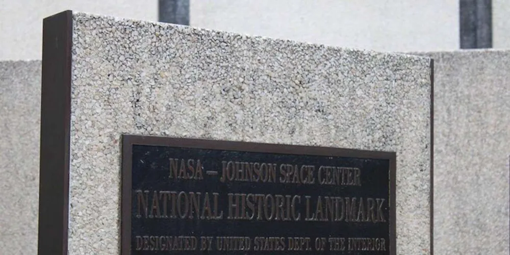 The NASA Johnson Space Center National Historic Landmark plaque